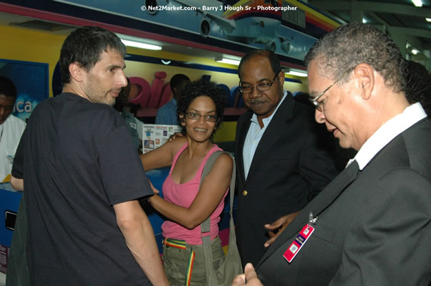 Minister of Tourism, Hon. Edmund Bartlett - Director of Tourism, Basil Smith, and Mayor of Montego Bay, Councilor Charles Sinclair Launch of Winter Tourism Season at Sangster International Airport, Saturday, December 15, 2007 - Sangster International Airport - MBJ Airports Limited, Montego Bay, Jamaica W.I. - Photographs by Net2Market.com - Barry J. Hough Sr, Photographer - Negril Travel Guide, Negril Jamaica WI - http://www.negriltravelguide.com - info@negriltravelguide.com...!